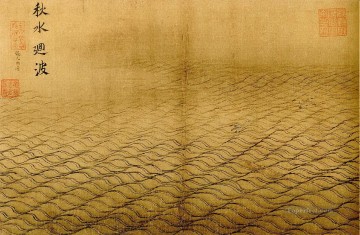  agua - álbum de agua la superficie ondulante de la inundación de otoño tinta china antigua